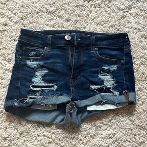 Dark blue American Eagle denim jean shorts